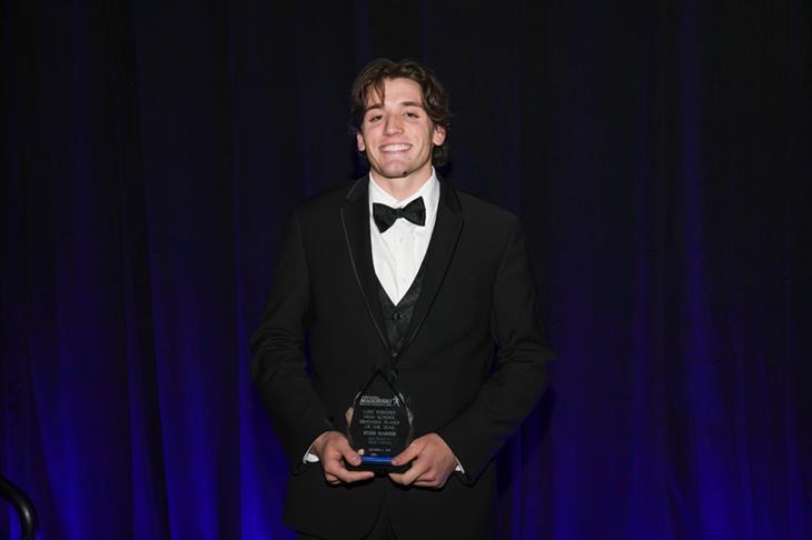 Ryan Harris of South Point High School was named the 2021 Luke Kuechly Defensive Player of the Year, which is an award presented by the Charlotte Touchdown Club.